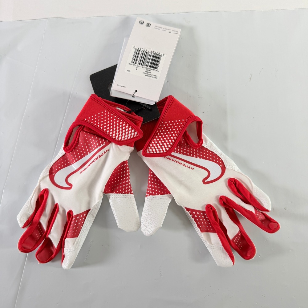 Nike Hyperdiamond Women Softball Batting‎ Gloves Red White Size S N1003433146SL